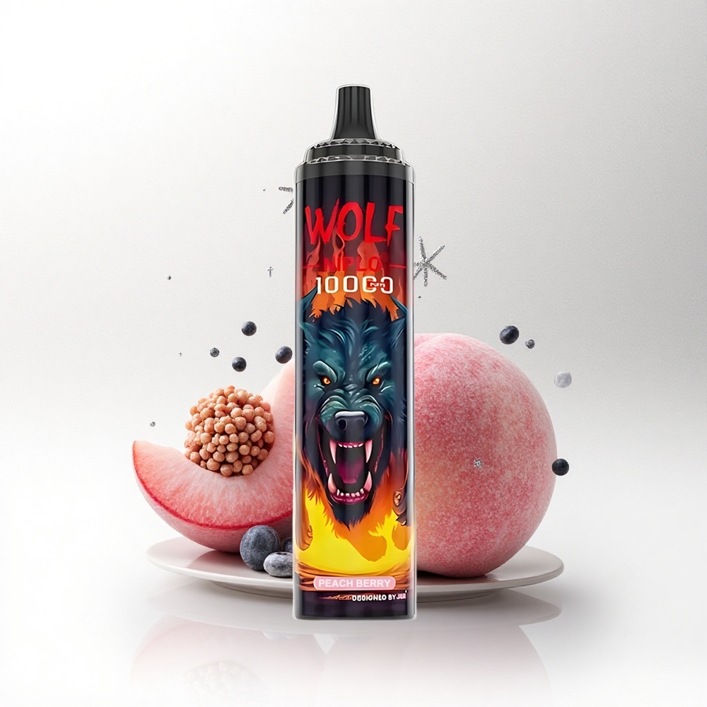 JNR Wolf Niplo 10000 Perzik Bes 20ml Mesh 1.0 Ohm