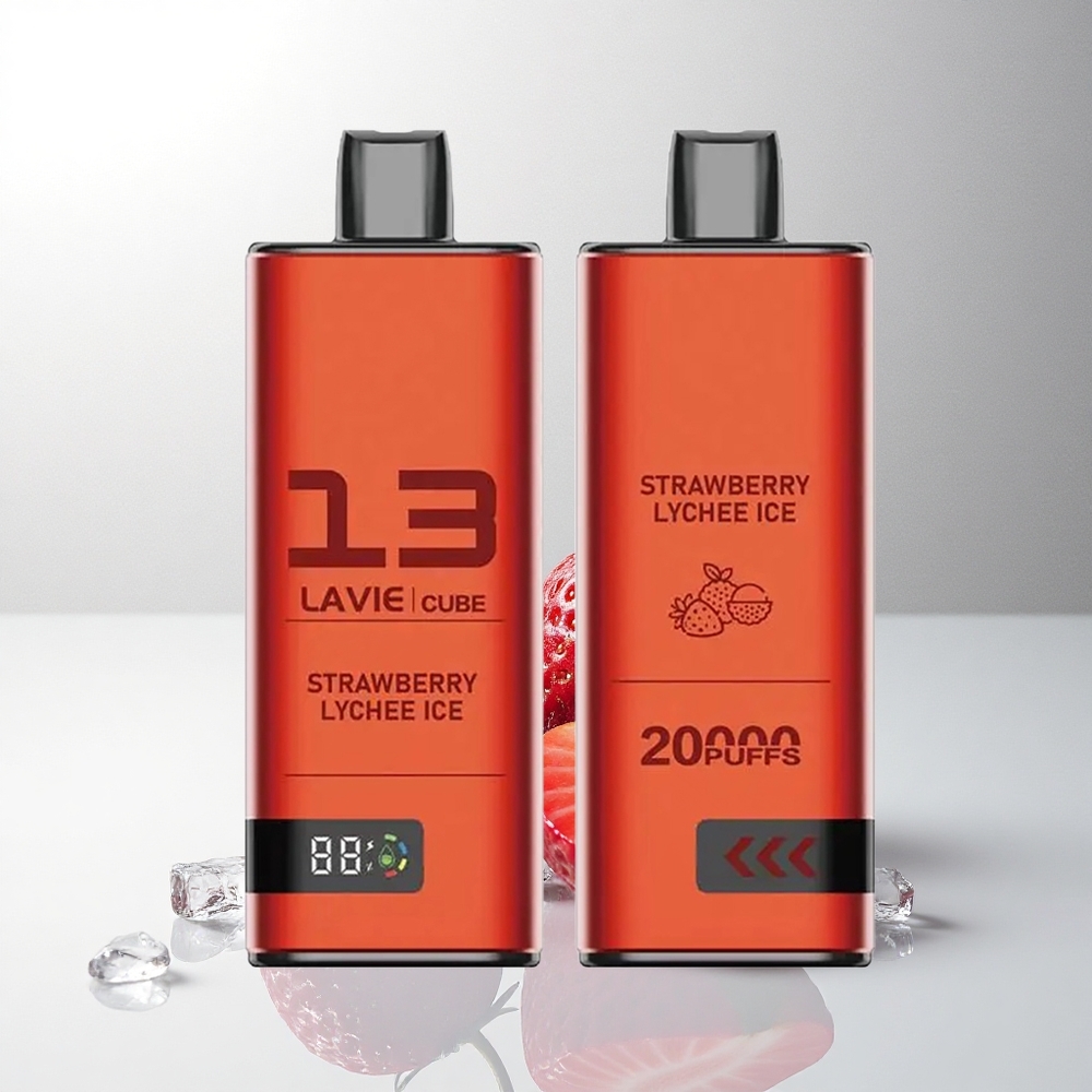 Lavie Cube 20000 Puffs Aardbei Lychee IJs 28ML Type C 600mAh