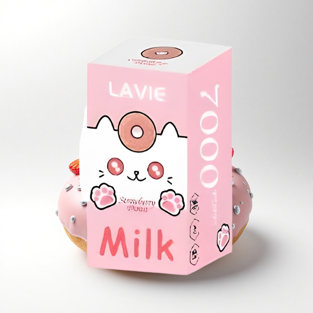 Lavie Milk 7000 Puffs Aardbei Donut 16ML Type C