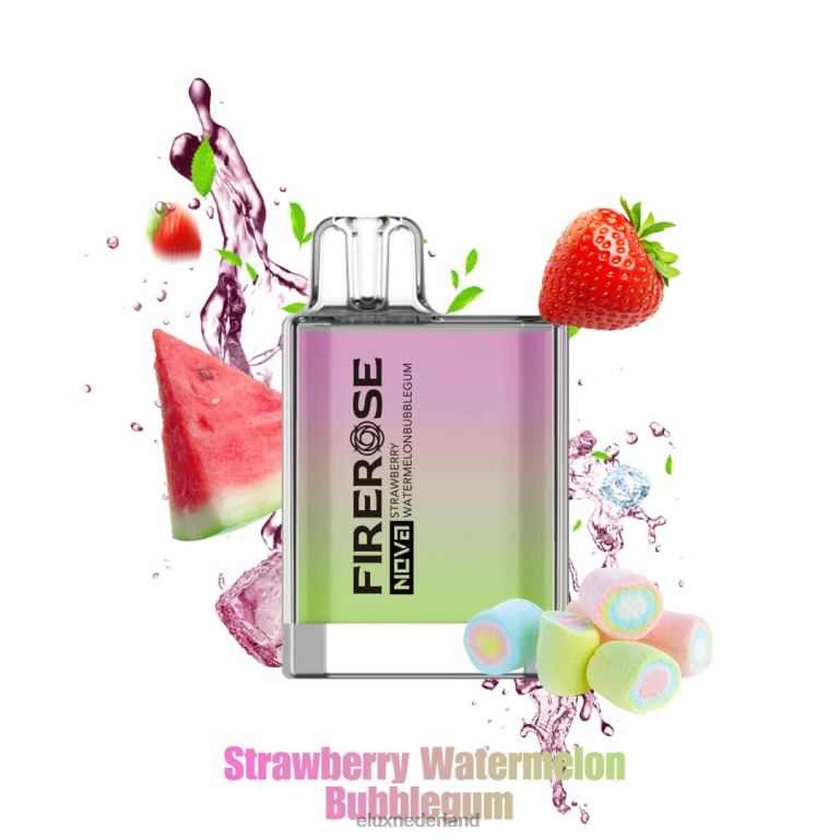 Elux Firerose Nova 600 trekjes wegwerpvape aardbei-watermeloen bubblegum 288Z24 - ELUX vape amazon